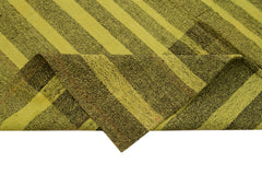 Geometric Kilim Yeşil Geometrik Keçi Tüyü El Dokuma Halısı 214x269 Agacan