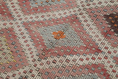 Geometric Kilim Bej Geometrik Keçi Tüyü El Dokuma Halısı 145x370 Agacan