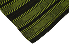 Geometric Kilim Kahverengi Geometrik Keçi Tüyü El Dokuma Halısı 180x213 Agacan