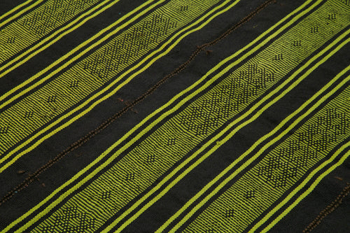 Geometric Kilim Kahverengi Geometrik Keçi Tüyü El Dokuma Halısı 180x213 Agacan