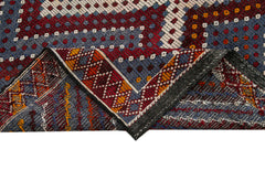 Geometric Kilim Beyaz Geometrik Keçi Tüyü El Dokuma Halısı 183x376 Agacan