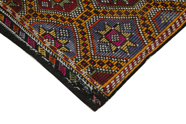 Geometric Kilim Beyaz Geometrik Keçi Tüyü El Dokuma Halısı 170x273 Agacan