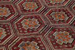 Geometric Kilim Beyaz Geometrik Keçi Tüyü El Dokuma Halısı 193x311 Agacan
