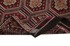 Geometric Kilim Beyaz Geometrik Keçi Tüyü El Dokuma Halısı 193x311 Agacan