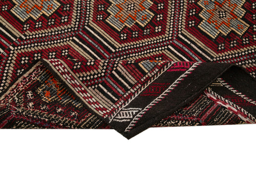 Geometric Kilim Beyaz Geometrik Keçi Tüyü El Dokuma Halısı 193x311 Agacan