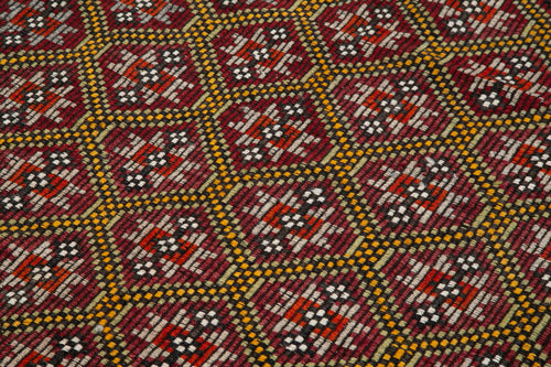 Geometric Kilim Beyaz Geometrik Keçi Tüyü El Dokuma Halısı 175x266 Agacan