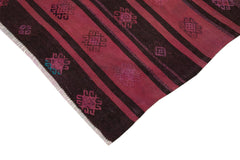 Geometric Kilim Kırmızı Geometrik Keçi Tüyü El Dokuma Halısı 190x313 Agacan