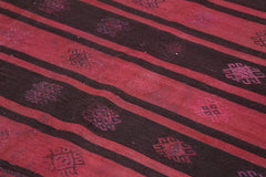 Geometric Kilim Kırmızı Geometrik Keçi Tüyü El Dokuma Halısı 190x313 Agacan