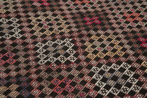 Geometric Kilim Beyaz Geometrik Keçi Tüyü El Dokuma Halısı 203x313 Agacan