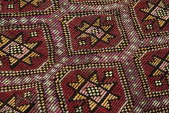 Geometric Kilim Beyaz Geometrik Keçi Tüyü El Dokuma Halısı 183x250 Agacan