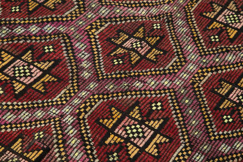 Geometric Kilim Beyaz Geometrik Keçi Tüyü El Dokuma Halısı 183x250 Agacan