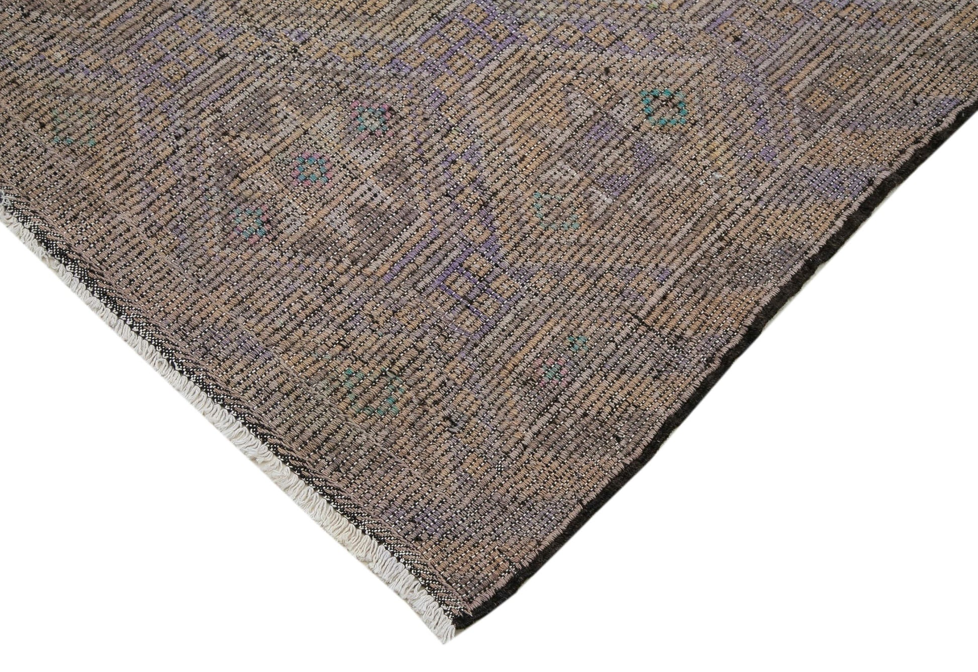 Geometric Kilim Bej Geometrik Keçi Tüyü El Dokuma Halısı 184x350 Agacan