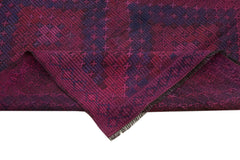 Geometric Kilim Mor Geometrik Keçi Tüyü El Dokuma Halısı 160x325 Agacan