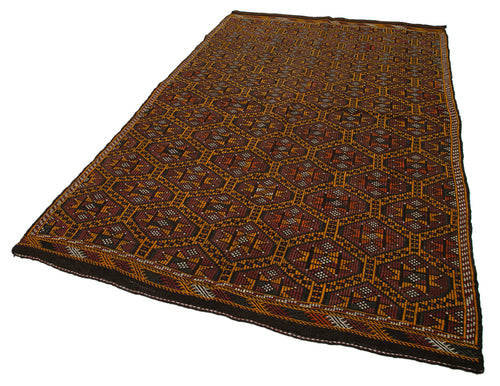 Geometric Kilim Beyaz Geometrik Keçi Tüyü El Dokuma Halısı 180x305 Agacan