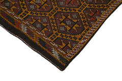 Geometric Kilim Beyaz Geometrik Keçi Tüyü El Dokuma Halısı 180x305 Agacan