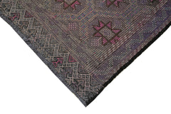 Geometric Kilim Beyaz Geometrik Keçi Tüyü El Dokuma Halısı 190x307 Agacan