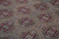 Geometric Kilim Beyaz Geometrik Keçi Tüyü El Dokuma Halısı 190x307 Agacan