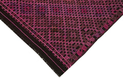 Geometric Kilim Pembe Geometrik Keçi Tüyü El Dokuma Halısı 175x230 Agacan