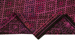 Geometric Kilim Pembe Geometrik Keçi Tüyü El Dokuma Halısı 175x230 Agacan