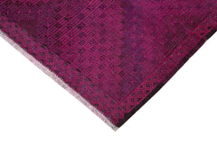 Geometric Kilim Pembe Geometrik Keçi Tüyü El Dokuma Halısı 175x355 Agacan
