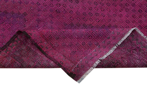 Geometric Kilim Pembe Geometrik Keçi Tüyü El Dokuma Halısı 175x355 Agacan