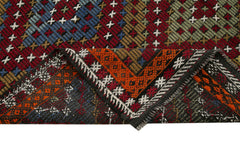 Geometric Kilim Beyaz Geometrik Keçi Tüyü El Dokuma Halısı 193x323 Agacan