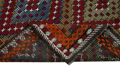 Geometric Kilim Beyaz Geometrik Keçi Tüyü El Dokuma Halısı 193x323 Agacan