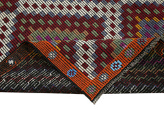 Geometric Kilim Beyaz Geometrik Keçi Tüyü El Dokuma Halısı 187x353 Agacan