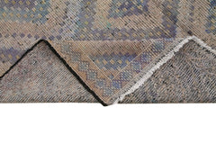 Geometric Kilim Bej Geometrik Keçi Tüyü El Dokuma Halısı 170x347 Agacan