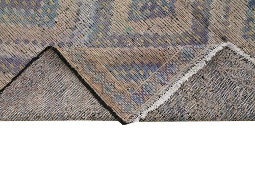 Geometric Kilim Bej Geometrik Keçi Tüyü El Dokuma Halısı 170x347 Agacan