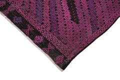 Geometric Kilim Pembe Geometrik Keçi Tüyü El Dokuma Halısı 202x287 Agacan