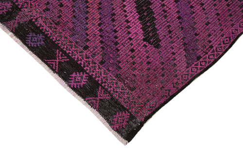 Geometric Kilim Pembe Geometrik Keçi Tüyü El Dokuma Halısı 202x287 Agacan