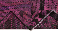 Geometric Kilim Pembe Geometrik Keçi Tüyü El Dokuma Halısı 202x287 Agacan