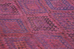 Geometric Kilim Pembe Geometrik Keçi Tüyü El Dokuma Halısı 170x290 Agacan