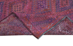 Geometric Kilim Pembe Geometrik Keçi Tüyü El Dokuma Halısı 170x290 Agacan