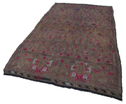 Geometric Kilim Mor Geometrik Keçi Tüyü El Dokuma Halısı 160x272 Agacan