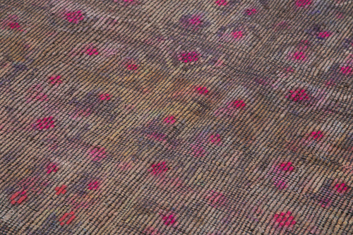 Geometric Kilim Mor Geometrik Keçi Tüyü El Dokuma Halısı 160x272 Agacan