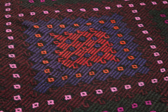Geometric Kilim Beyaz Geometrik Keçi Tüyü El Dokuma Halısı 215x295 Agacan