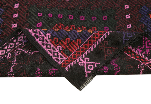 Geometric Kilim Beyaz Geometrik Keçi Tüyü El Dokuma Halısı 215x295 Agacan