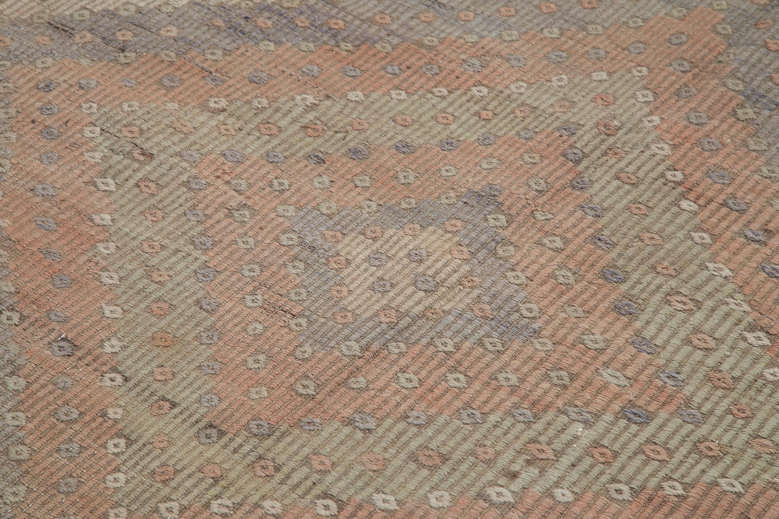 Geometric Kilim Beyaz Geometrik Keçi Tüyü El Dokuma Halısı 196x319 Agacan