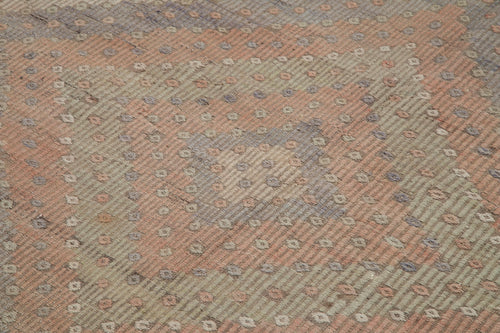 Geometric Kilim Beyaz Geometrik Keçi Tüyü El Dokuma Halısı 196x319 Agacan