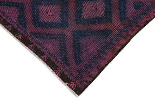 Geometric Kilim Pembe Geometrik Keçi Tüyü El Dokuma Halısı 220x355 Agacan