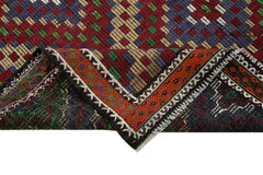 Geometric Kilim Beyaz Geometrik Keçi Tüyü El Dokuma Halısı 178x376 Agacan