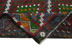 Geometric Kilim Beyaz Geometrik Keçi Tüyü El Dokuma Halısı 203x318 Agacan