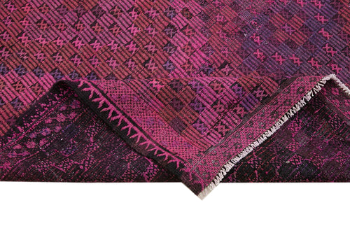 Geometric Kilim Pembe Geometrik Keçi Tüyü El Dokuma Halısı 180x290 Agacan