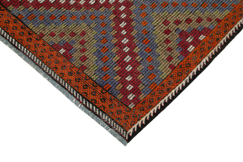 Geometric Kilim Beyaz Geometrik Keçi Tüyü El Dokuma Halısı 176x315 Agacan