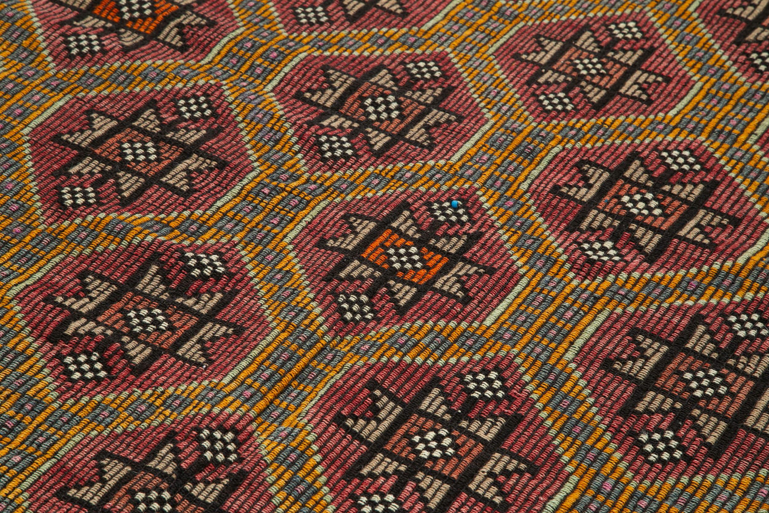 Geometric Kilim Beyaz Geometrik Keçi Tüyü El Dokuma Halısı 167x295 Agacan