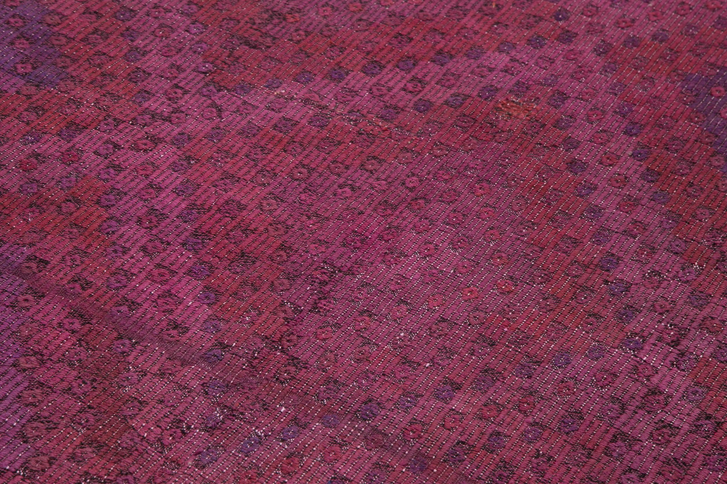 Geometric Kilim Pembe Geometrik Keçi Tüyü El Dokuma Halısı 170x330 Agacan