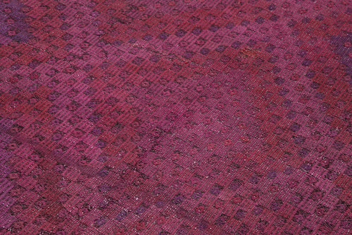 Geometric Kilim Pembe Geometrik Keçi Tüyü El Dokuma Halısı 170x330 Agacan