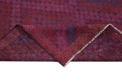 Geometric Kilim Pembe Geometrik Keçi Tüyü El Dokuma Halısı 170x330 Agacan